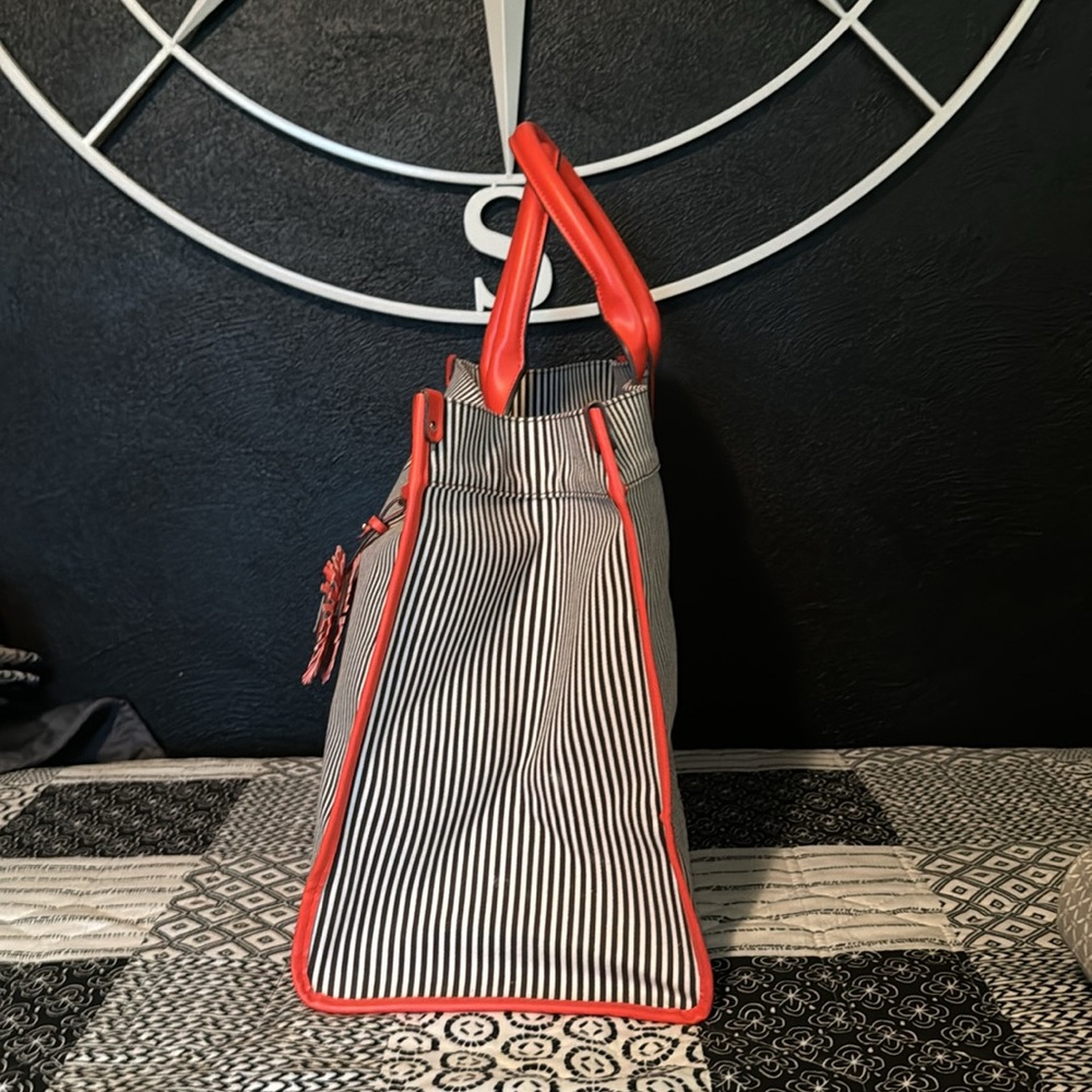 Henri Bendel Bag Stripe Canvas Tote, Pouch & Dust bag - Picture 3 of 16